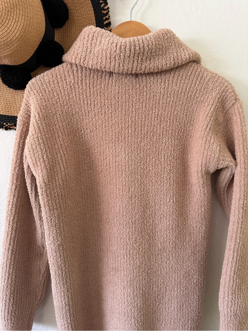 Barefoot Dreams CozyChic Fuzzy Half Zip Tunic Sweater Size XS